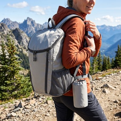 Sac à dos pour randonnée avec femme sur sentiers montagneux
