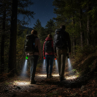  3 Randonneur avec Lampe de poche rechargeable