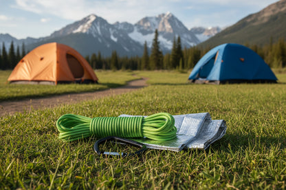 Kit de survie et urgence avec corde mousketon couverture