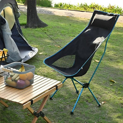 Chaise de camping sur un terrain de camping