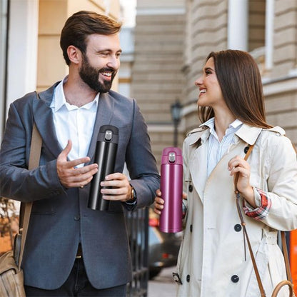 couple se rende au travail avec leur Gourde isotherme ThermoPure
