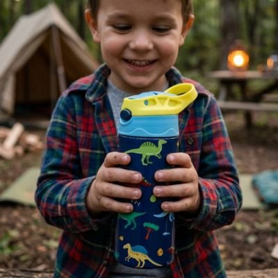 Enfant heureux d'avoir sa Gourde enfant