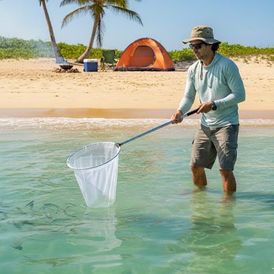 Epuisette utile même sur la plage