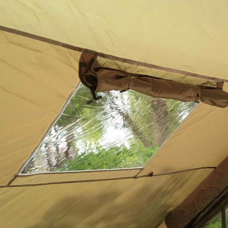 fenêtre intérieur toiture tente camping gonflable