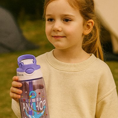 Fille Gourde enfant mauve  