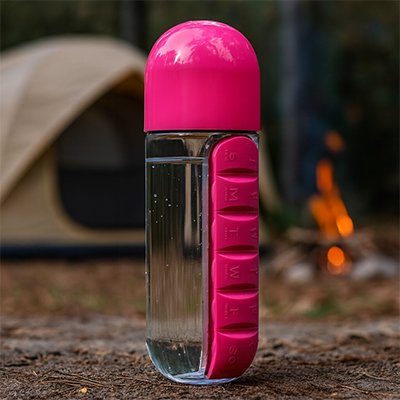 Gourde plastique rouge tendre