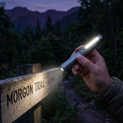 Lampe de poche rechargeable éclair panneau indicateur