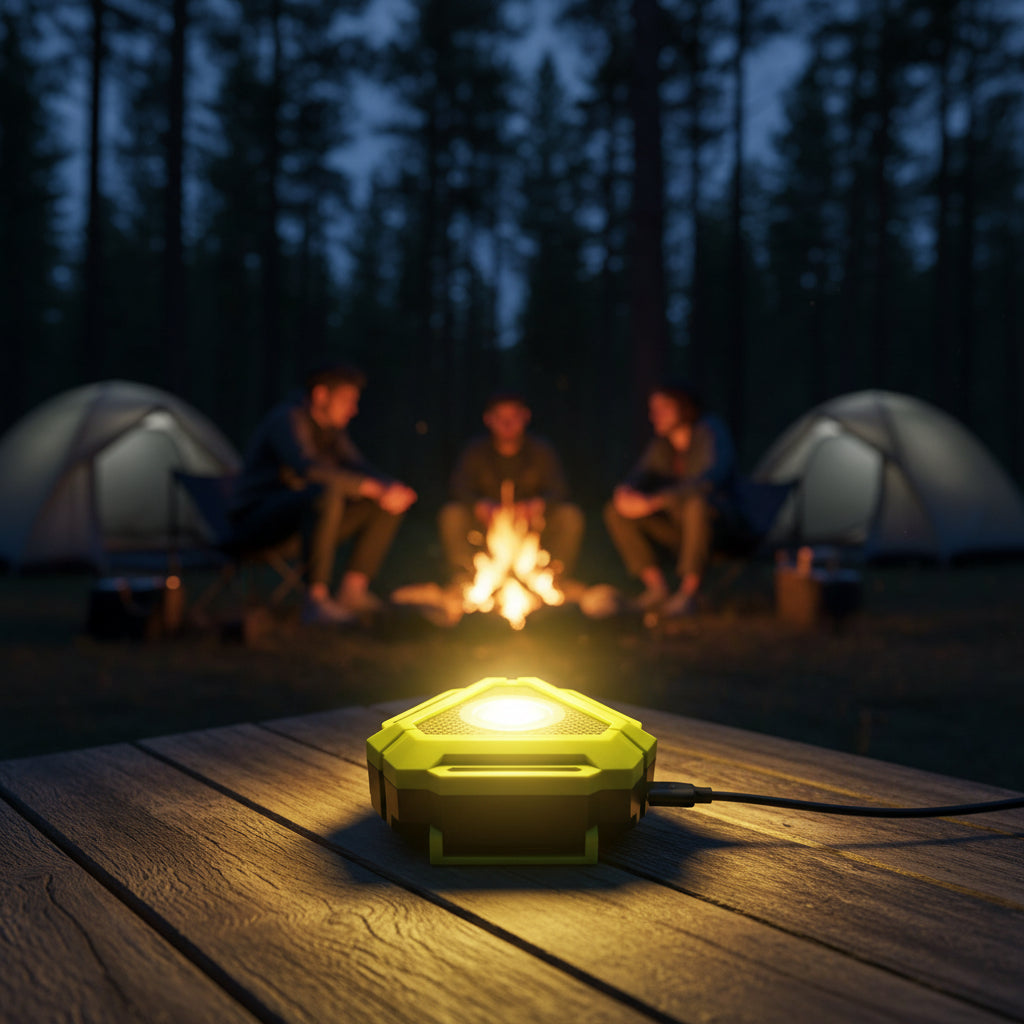 Lampe frontale en recharge