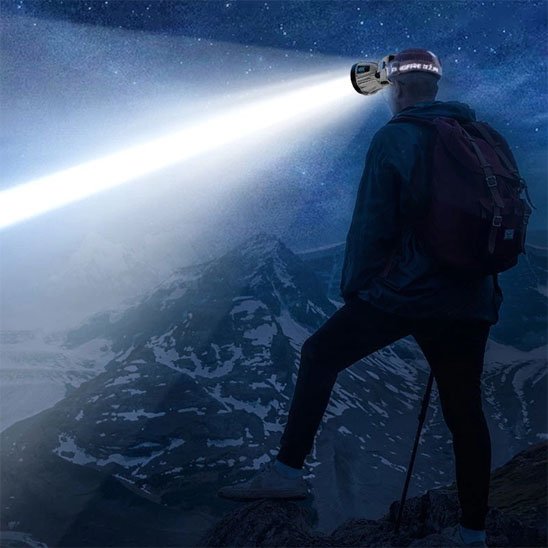 Lampe frontale faisceaux direct