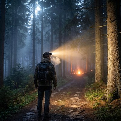 Lampe frontale pour une vue la nuit