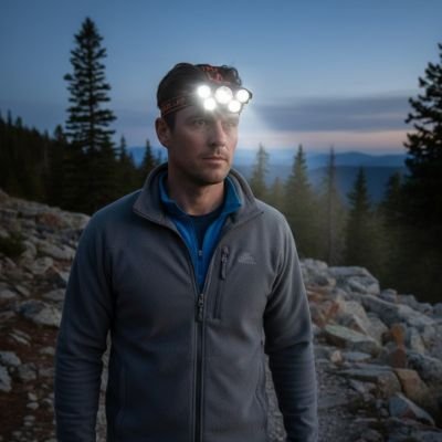 Lampe frontale rechargeable pour une fin de randonnée
