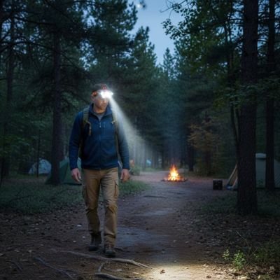 Lampe frontale rechargeable se déplacer  