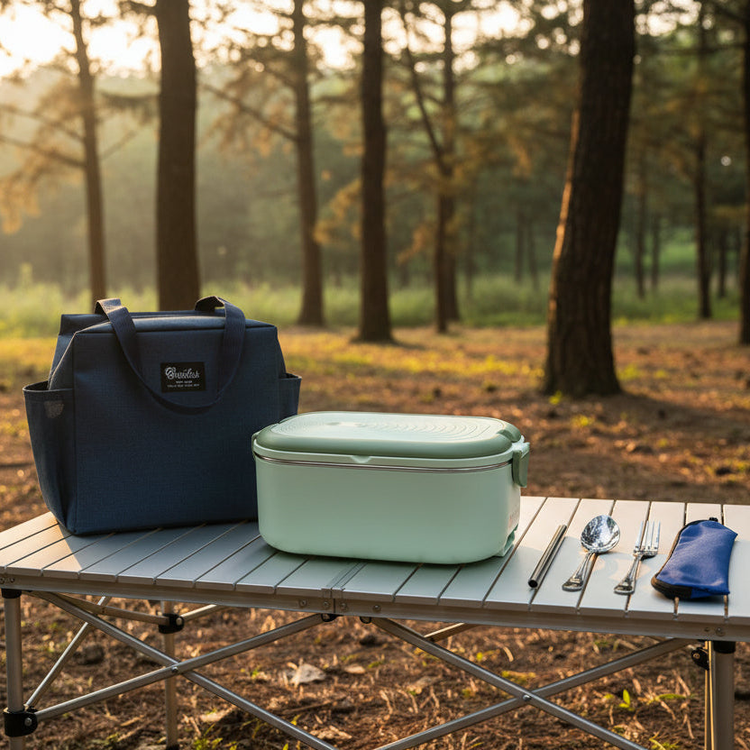 lunch Box électrique vert avec sac