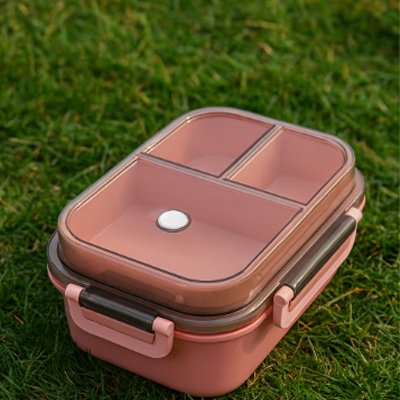 Lunch box ecofresh rose sur gazon