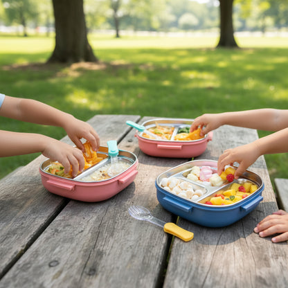 Lunch box enfant a compartiments etanches  deux ou trois compartiment