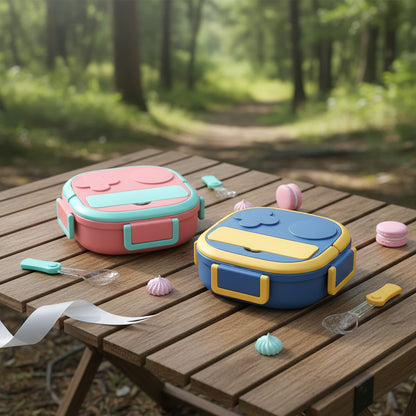 Lunch box enfant a compartiments etanches deux couleur
