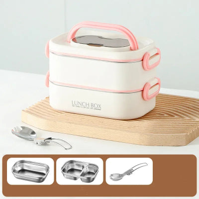Lunch Box isotherme double Rose 