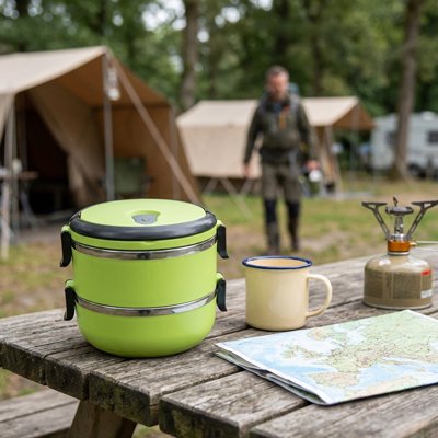 Lunch box isotherme freshgo vert double 