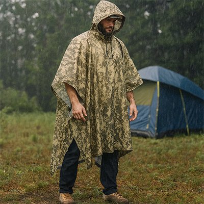 Poncho pluie Comouflage 