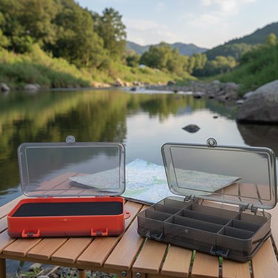 Présentation Boite de pêche sur Table