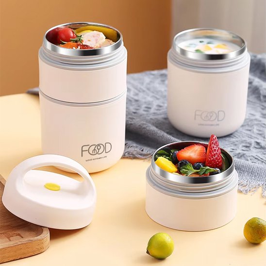 presentation boite repas isotherme thermobento beige