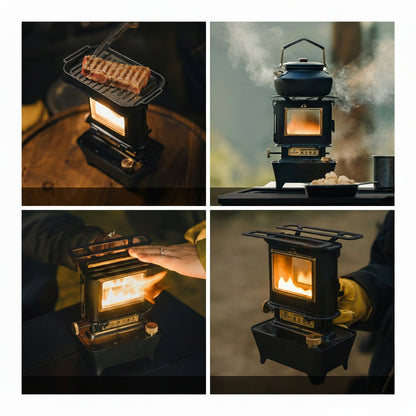 Réchaud a huile fait cuisson et éclairage  