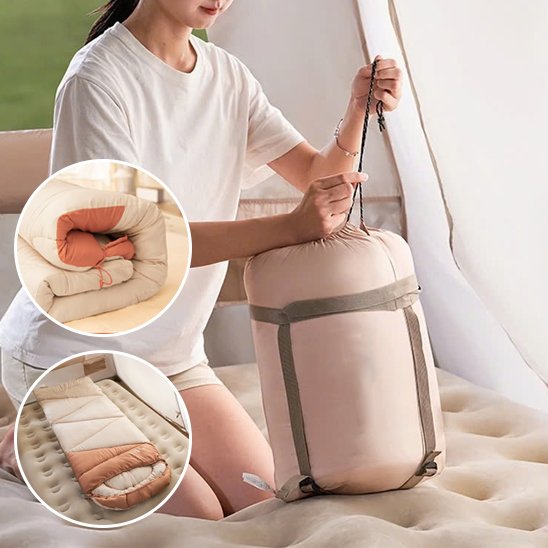 Sac de couchage avec sac de rangement