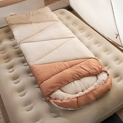 Sac de couchage sur matelas gonfleble