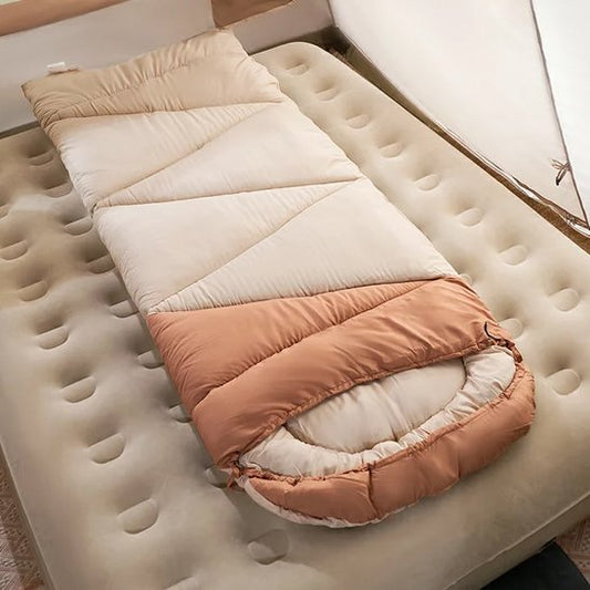 Sac de couchage sur matelas gonfleble