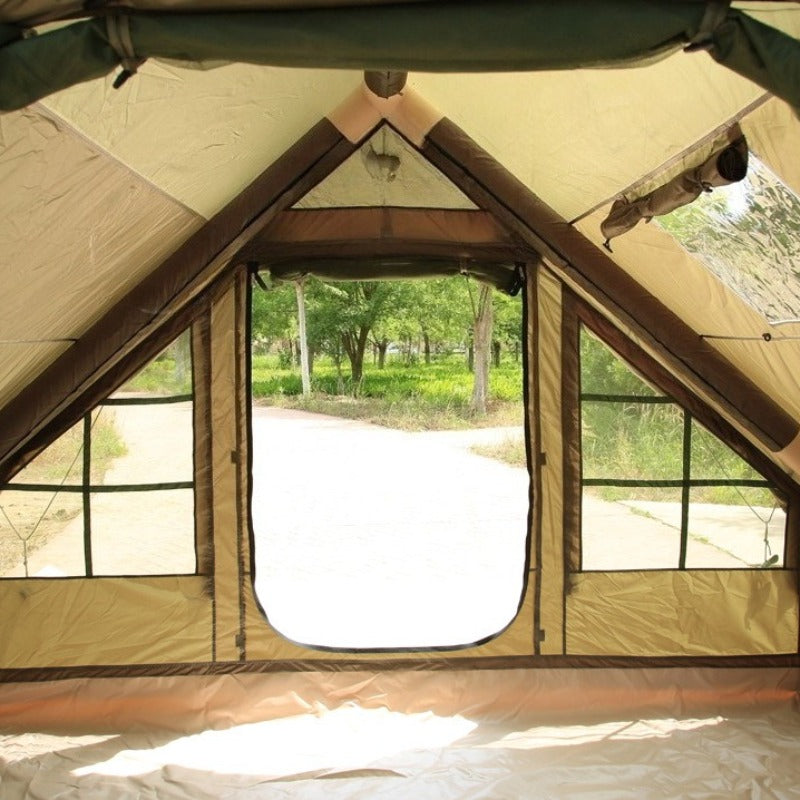 Vue intérieur tente camping gonflable